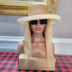 Cream and Tan Hat NWOT
